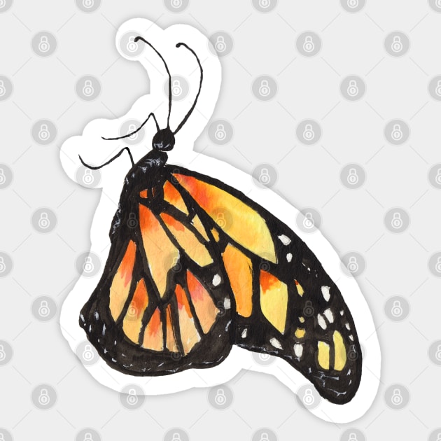 Resting Monarch Butterfly Sticker by Peleegirl